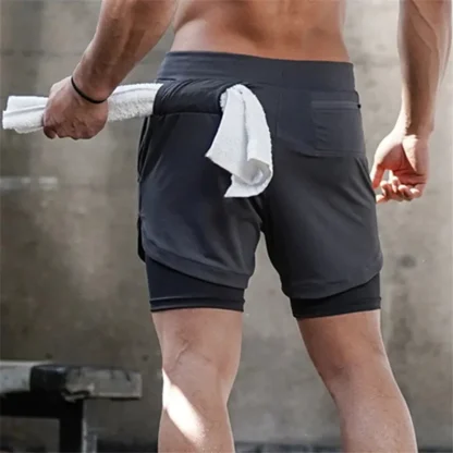 Sporty Layered Running Shorts - Image 5
