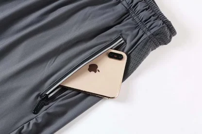 Sporty Zip Pocket Running Shorts - Image 5