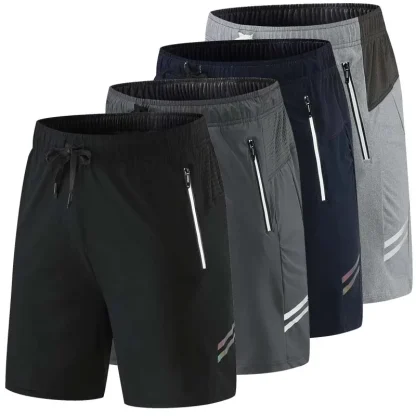 Sporty Zip Pocket Running Shorts - Image 6