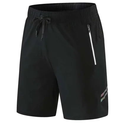 Sporty Zip Pocket Running Shorts - Image 3